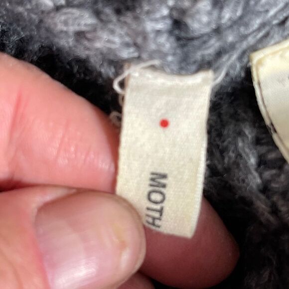 Anthro Moth Grey Chunky Alpaca Blend Shrug Sz S - Picture 4 of 6